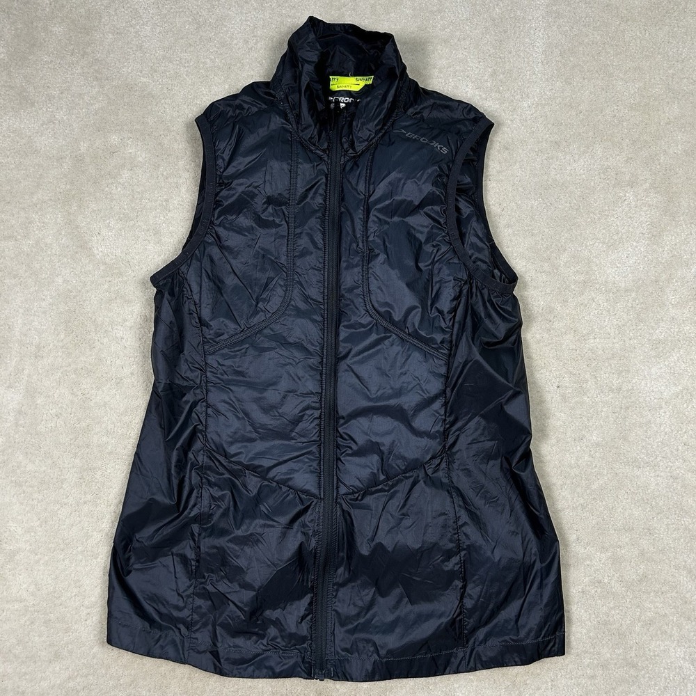 Brooks Hybrid Running Vest Women's Small Nylon Packable Lightweight Full Zip